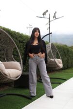 Jeans W Wide Leg Luxury Grigio - Imagen 6