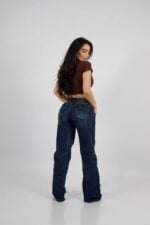 Jeans W Wide Leg Black Blue - Imagen 3
