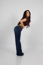 Jeans W Wide Leg Black Blue