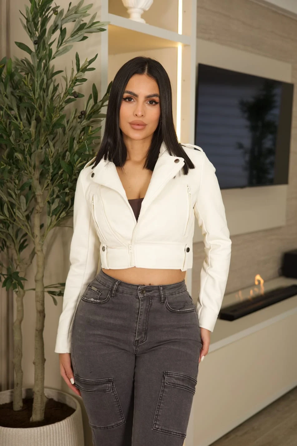 Jeans Cargo Paris Grigio - Vista 4