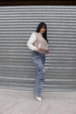 Jeans Cargo Multipocket Luxury Celeste Ice - Imagen 6