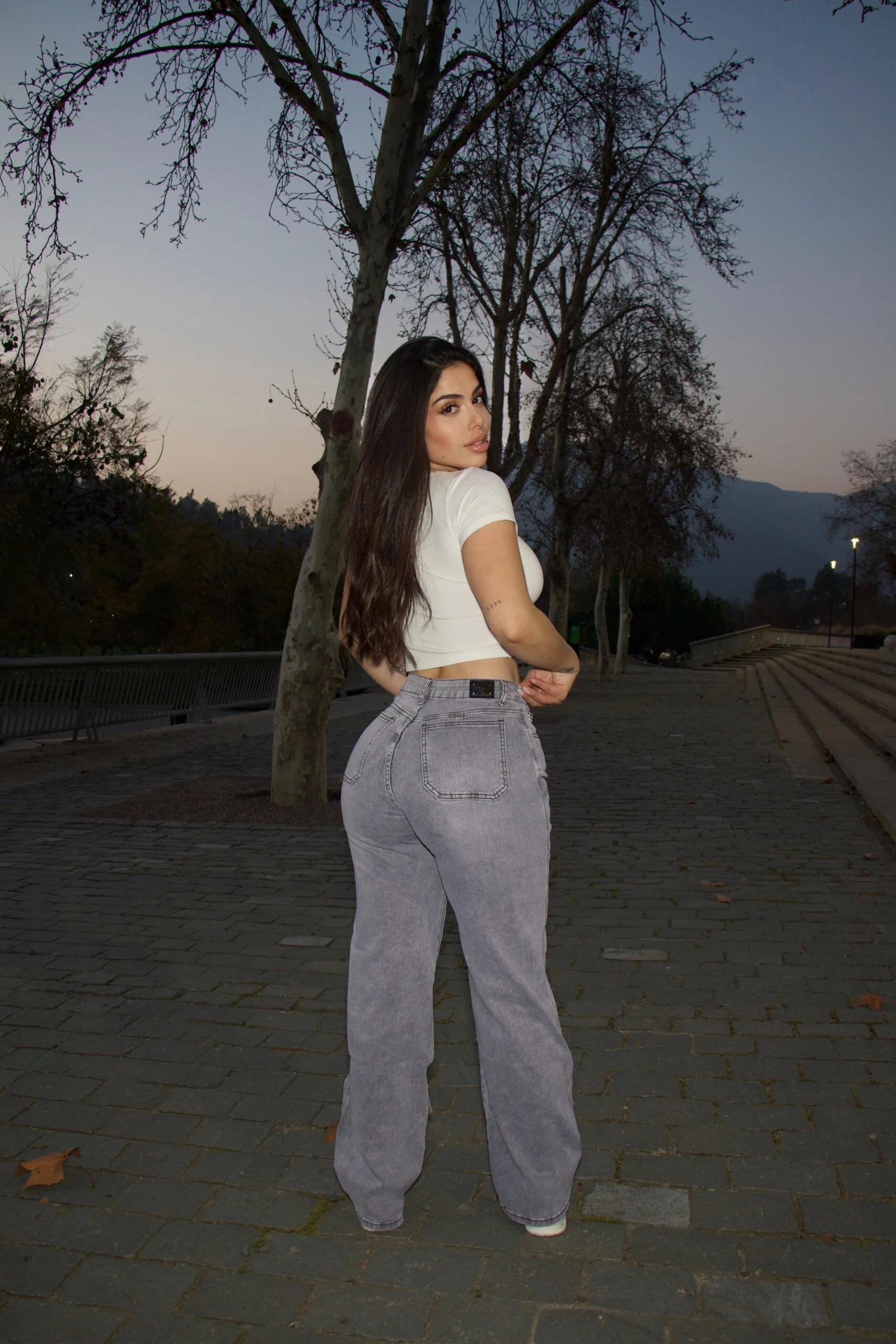 Jeans Wide Leg Verona grigio - Vista 4