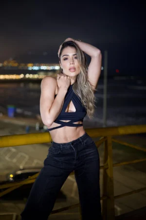 Jeans Wide Leg Verona Black desgastado - Vista 6