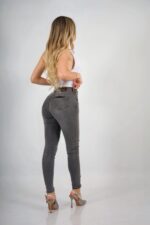 Jeans W Grigio Zipper - Imagen 4