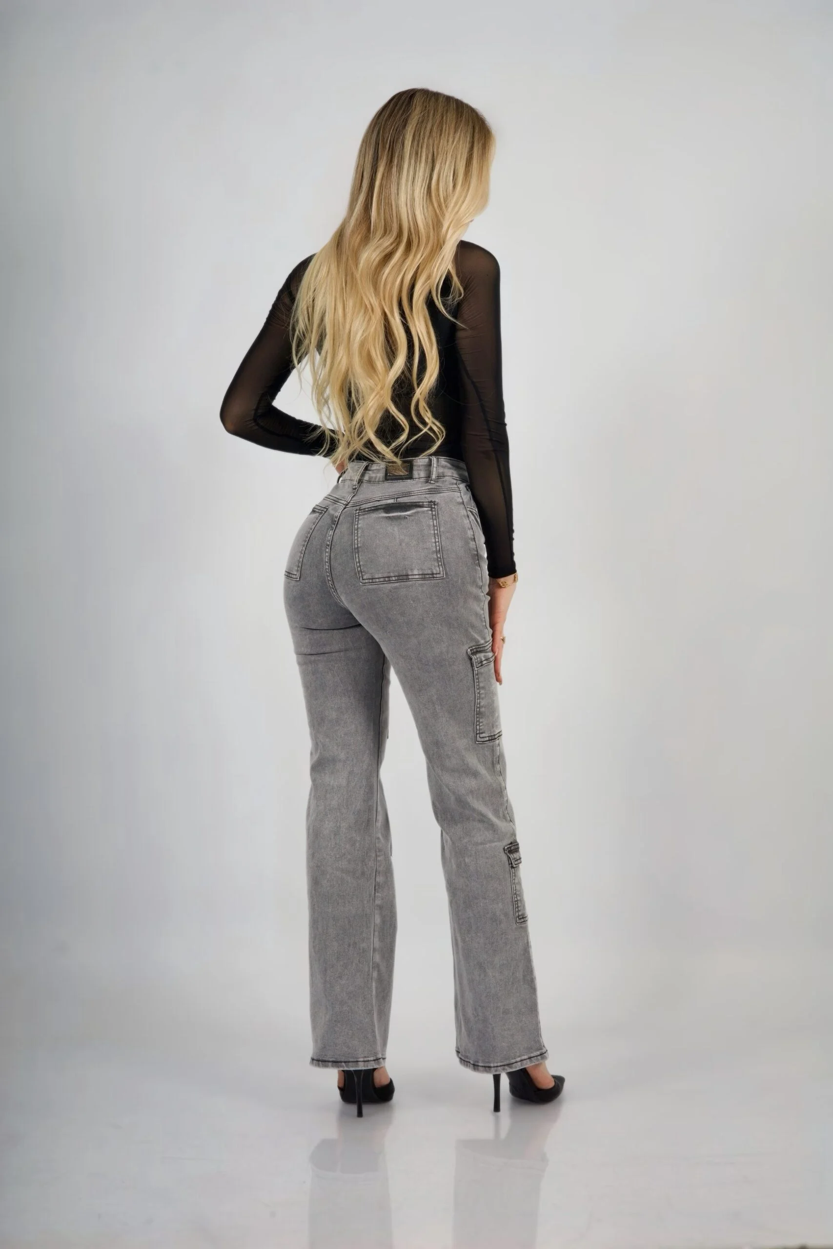 Jeans Cargo Paris Grigio Nevado - Vista 5