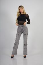 Jeans Cargo Paris Grigio Nevado