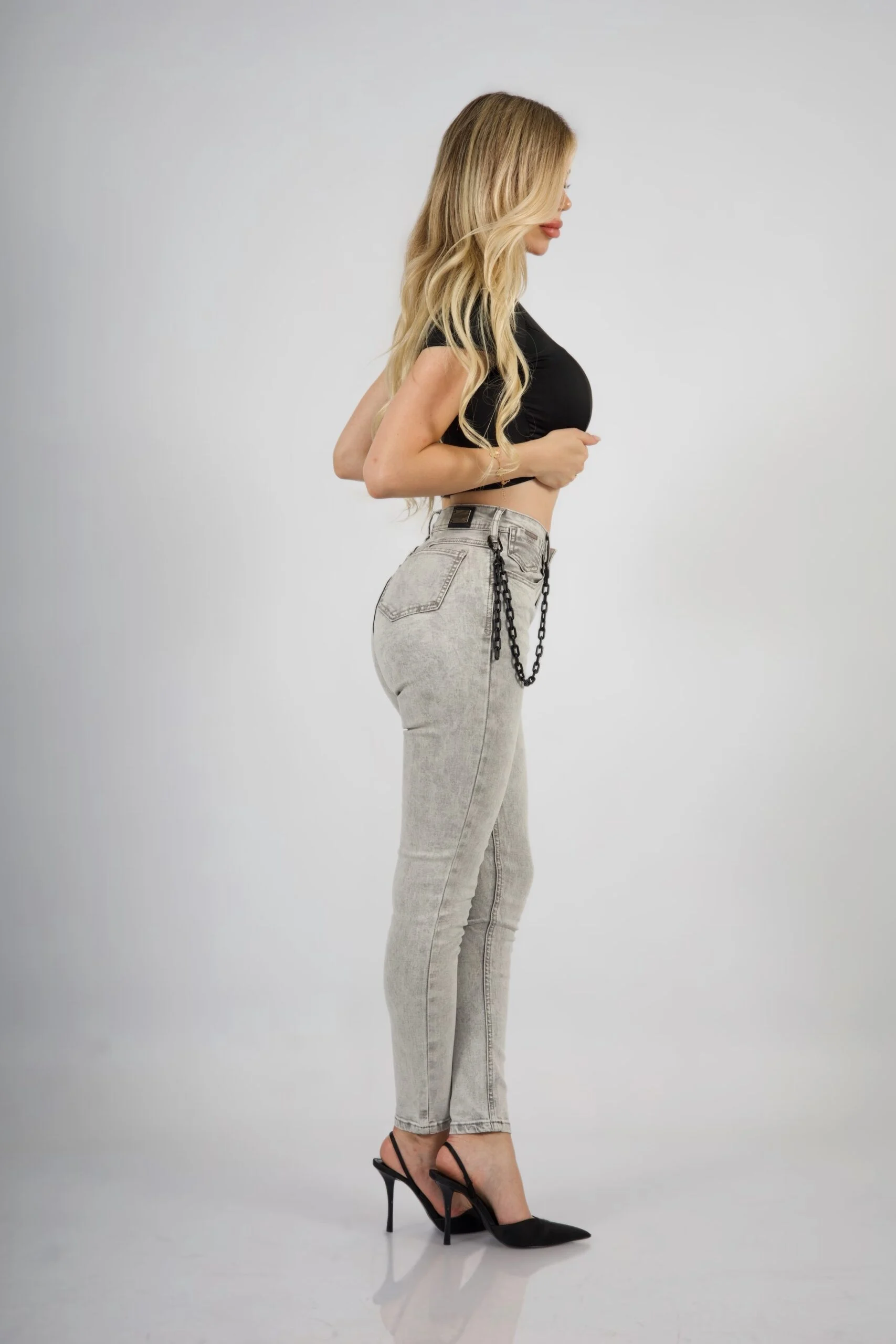 Jeans Rockstar Grigio - Vista 2