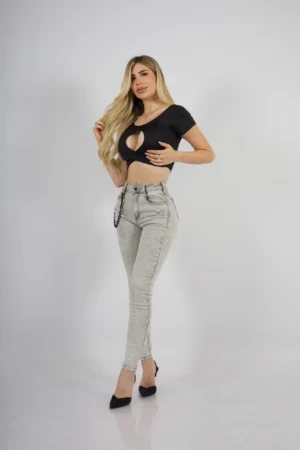 Jeans Rockstar Grigio - Vista 3