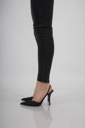 Jeans W Dark zipper desgastado - Vista 5