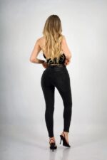 Jeans W Dark zipper desgastado - Imagen 7