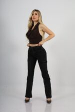 Jeans Cargo Paris Black Desgastado - Imagen 3