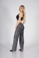 Jeans Wide Leg Crossed Grigio Nevado - Imagen 3