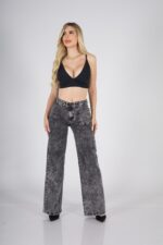 Jeans Wide Leg Crossed Grigio Nevado - Imagen 8