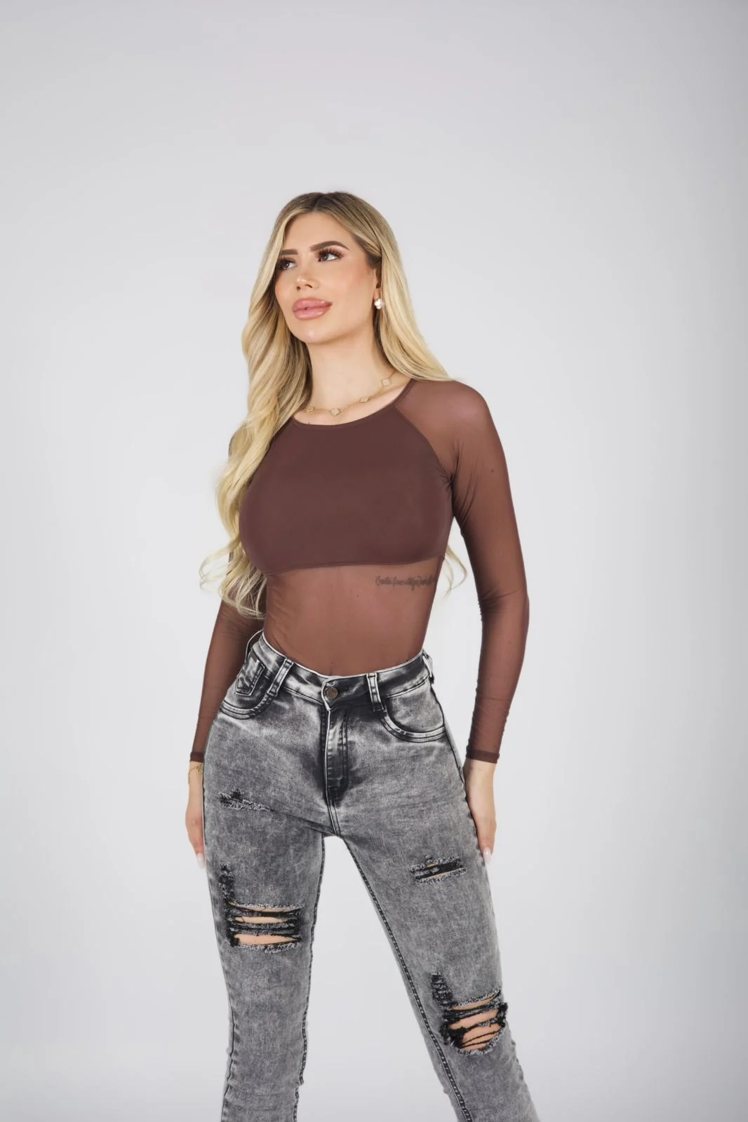 Jeans W classic destroyed Grigio - Vista 5