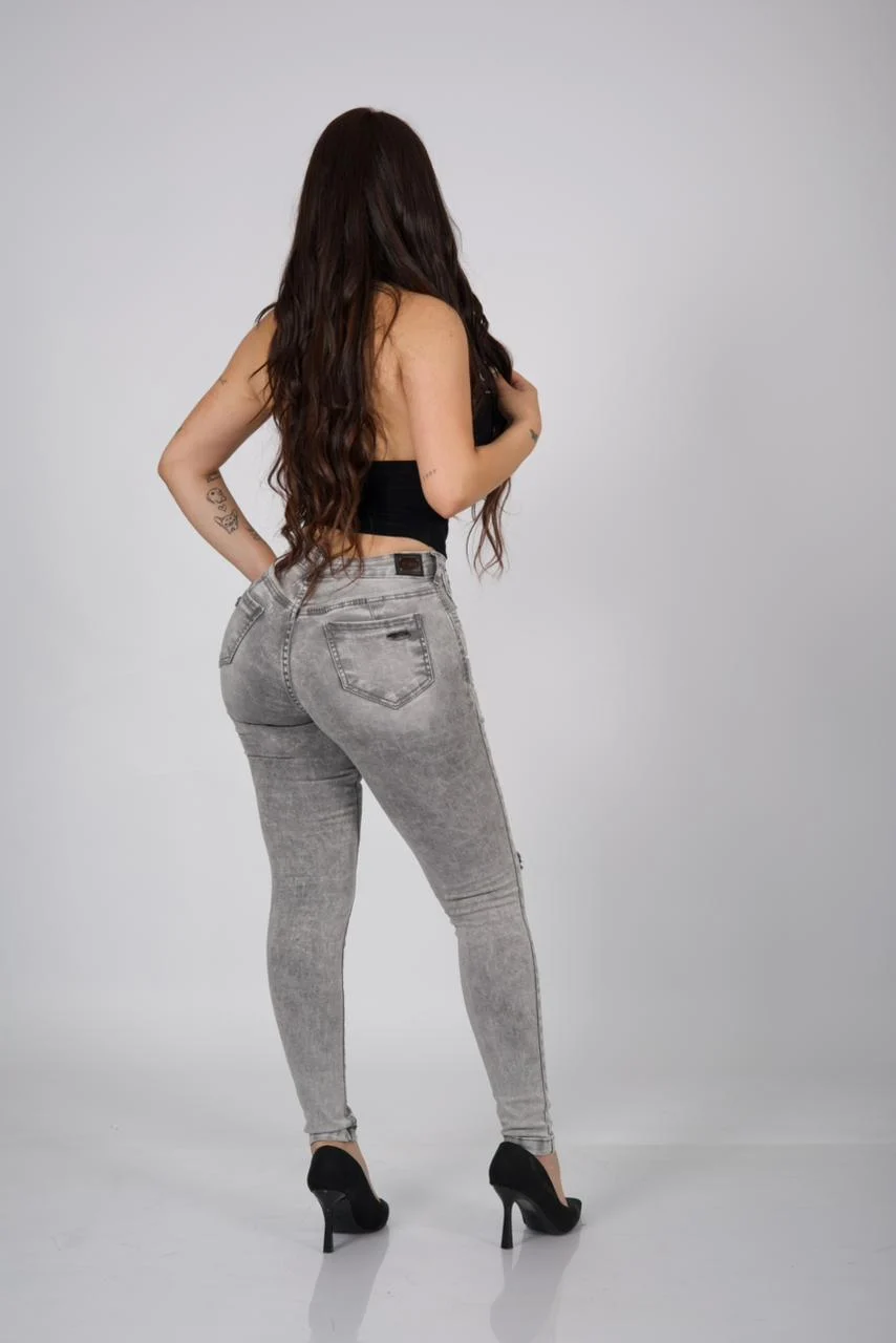 Jeans W classic destroyed Grey - Vista 3