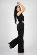 Jeans W Wide Leg Black - Imagen 5