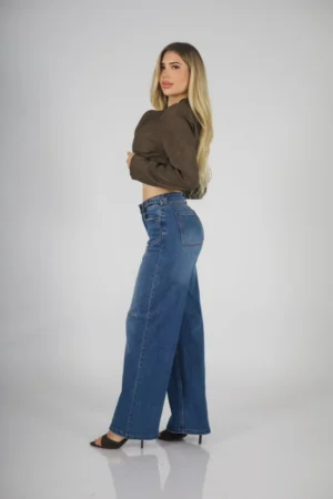 Jeans Baggy ajustable azul intermedio - Vista 3