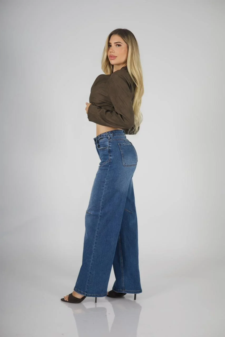 Jeans Baggy ajustable azul intermedio - Vista 3