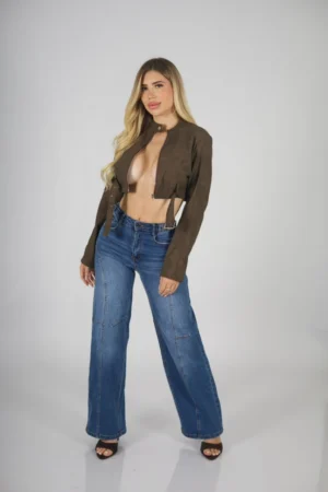 Jeans Baggy ajustable azul intermedio - Vista 1