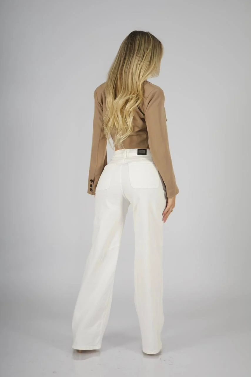 Jeans Baggy ajustable white - Vista 4