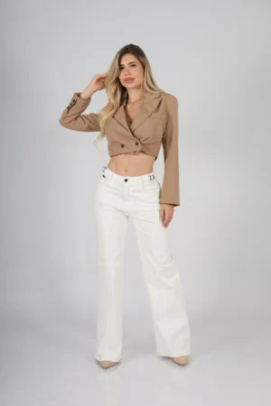 Jeans Baggy ajustable white - Vista 1
