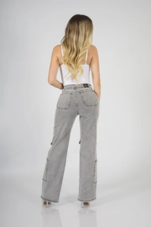 Jeans Straight Cargo Milán Grey - Vista 6