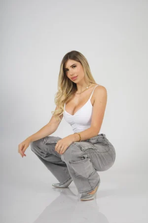 Jeans Straight Cargo Milán Grey - Vista 2