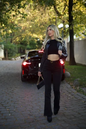 Jeans Flare Black - Vista 1