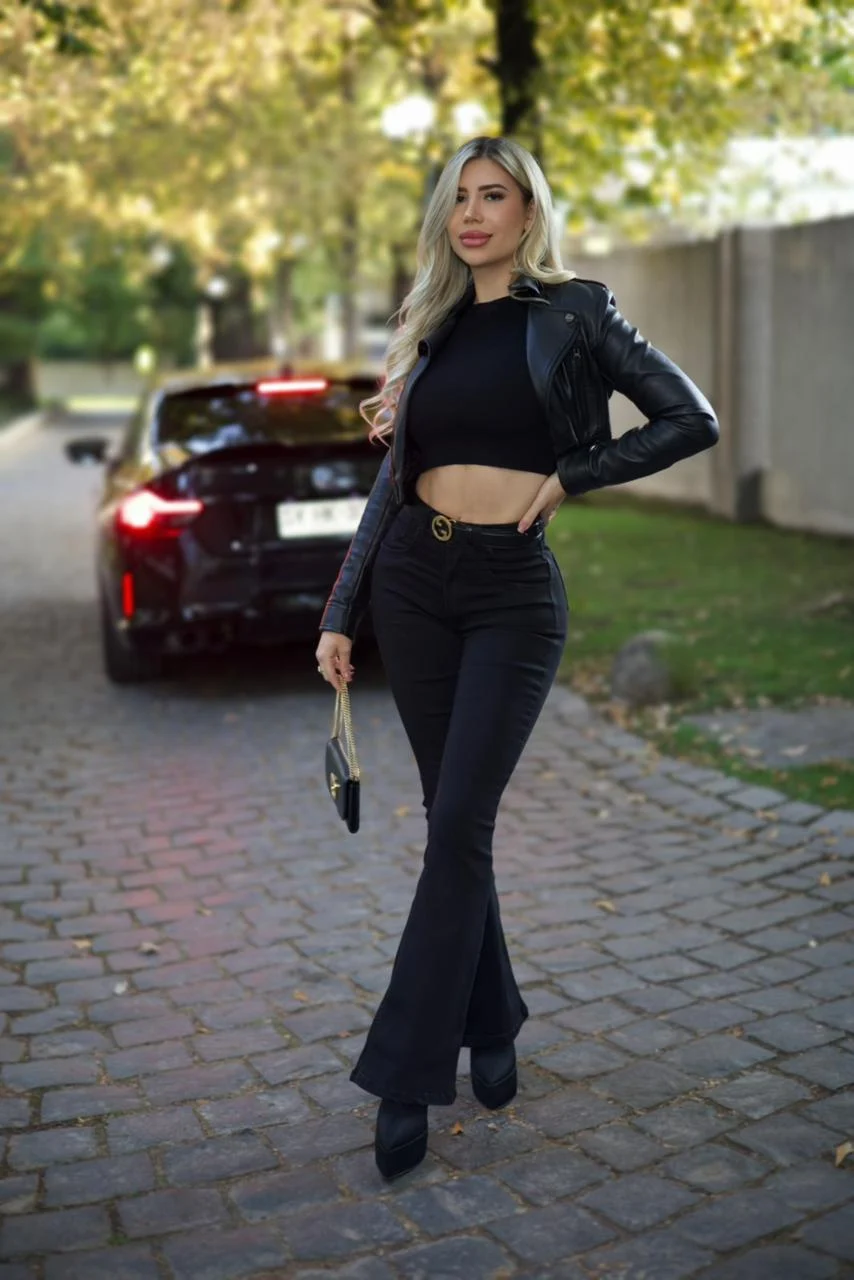 Jeans Flare Black - Vista 3