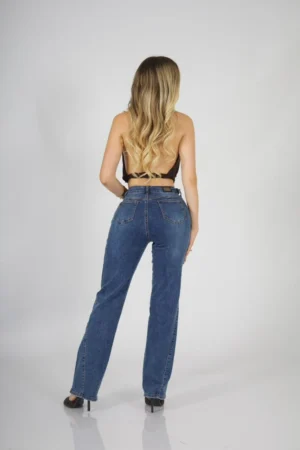Jeans Wide Leg Fit BLUE - Vista 6
