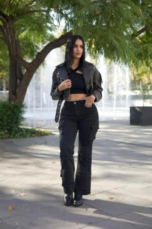 Jeans Cargo Multipocket Santorini black - Vista 1