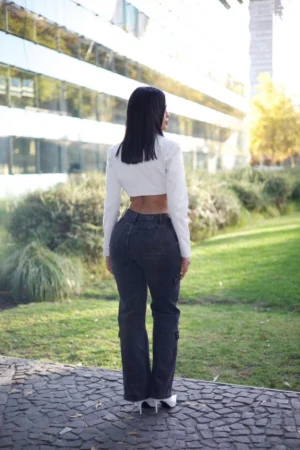Jeans Cargo Paris Dark desgastado - Vista 3