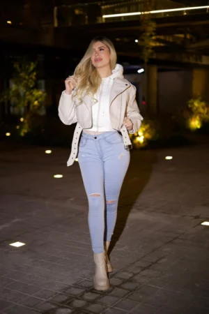Jeans W classic celeste destroyed ice - Vista 1
