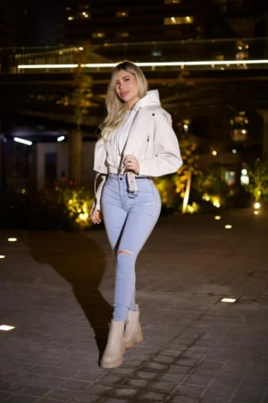 Jeans W classic celeste destroyed ice - Vista 2