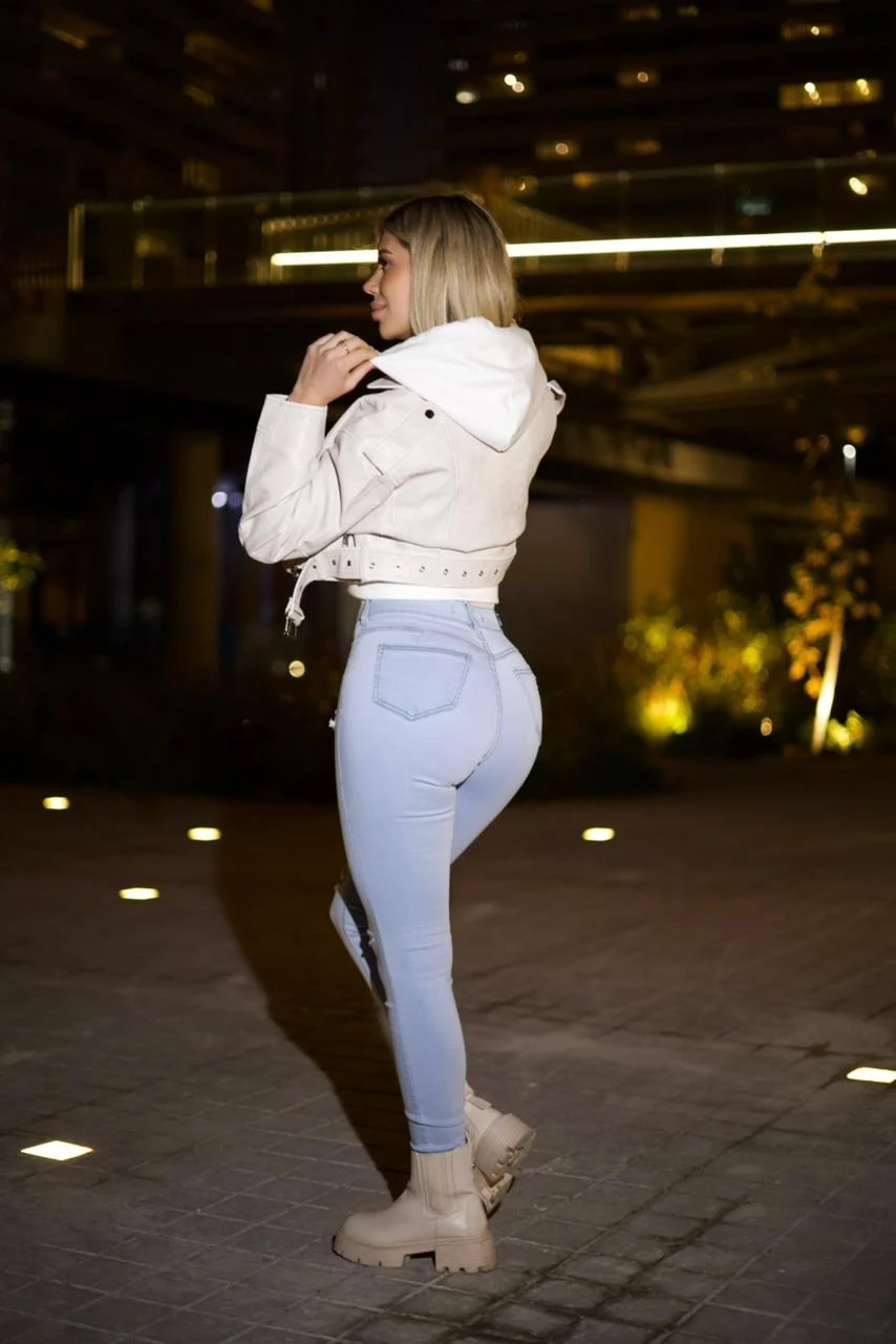 Jeans W classic celeste destroyed ice - Vista 3