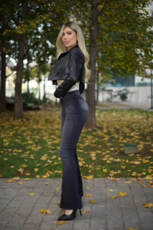 Jeans Flare Black Efecto Sombra - Vista 3