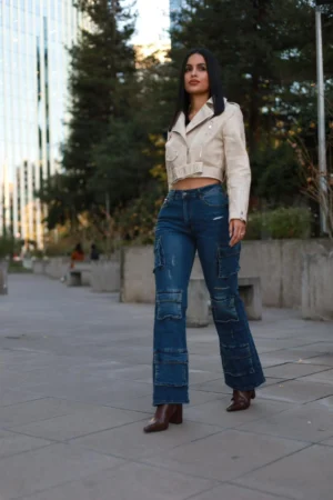 Jeans Cargo Santorini Blue Oxidado (copia) - Vista 2