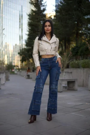 Jeans Cargo Santorini Blue Oxidado (copia) - Vista 1
