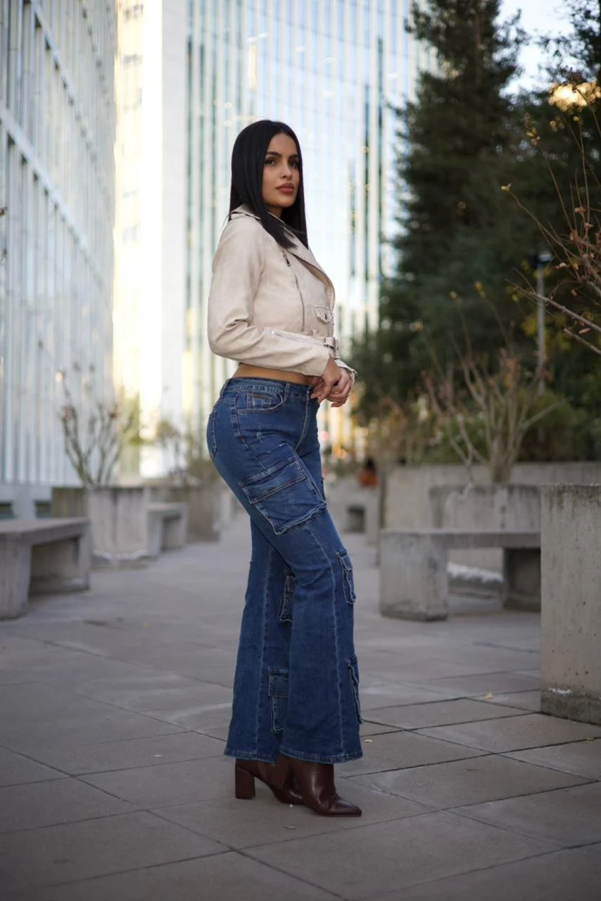 Jeans Cargo Santorini Blue Oxidado (copia) - Vista 4