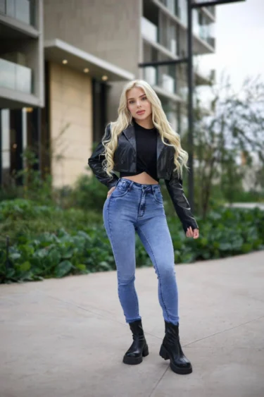 Jeans W clasico blue nevado