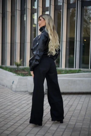 Jeans palazzo Street Aesthetic black - Vista 2