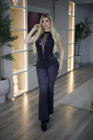 Jeans Flare Dark Focalizado Plastiflecha - Vista 1