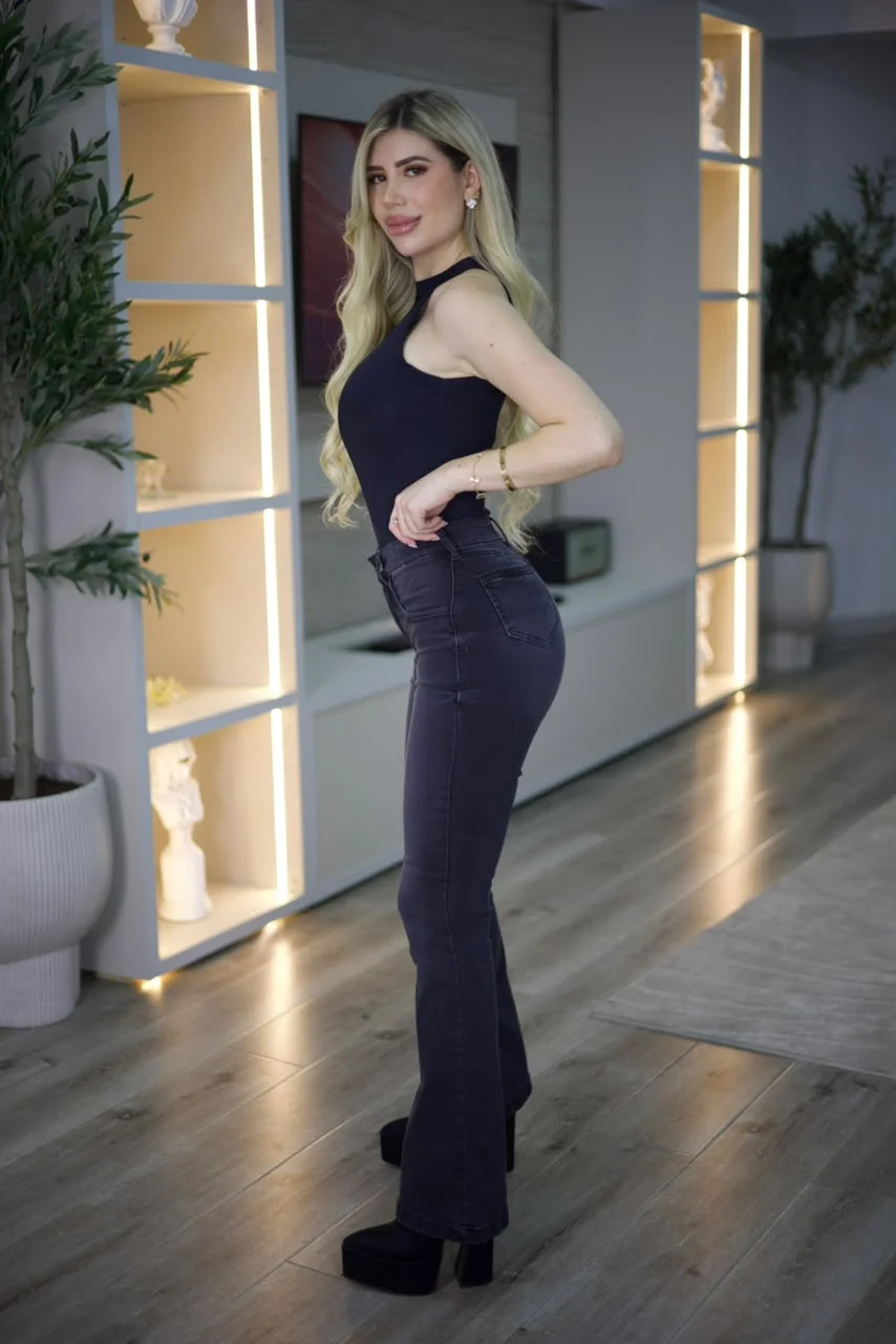 Jeans Flare Dark Focalizado Plastiflecha - Vista 2