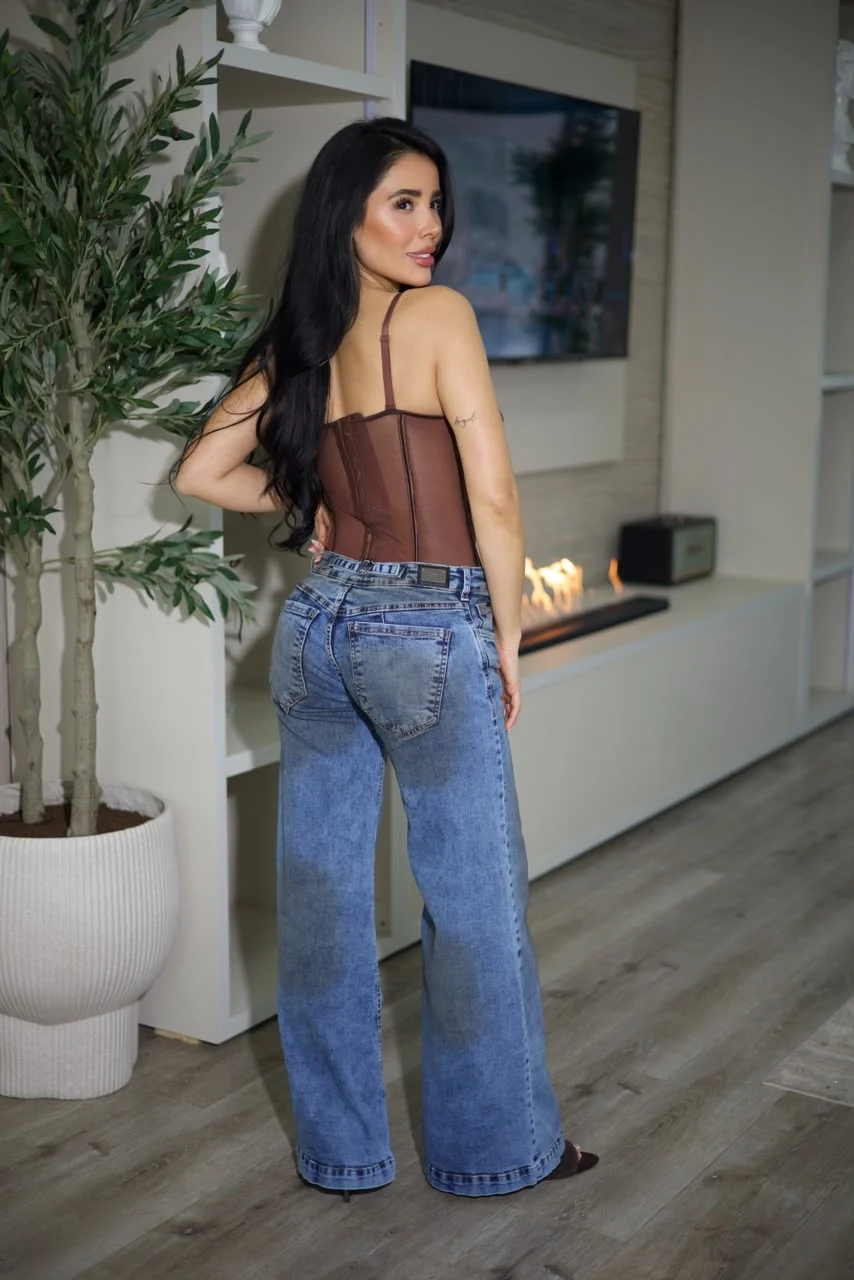 J/W WIDE LEG BLUE NEVADO OXIDADO - Vista 2