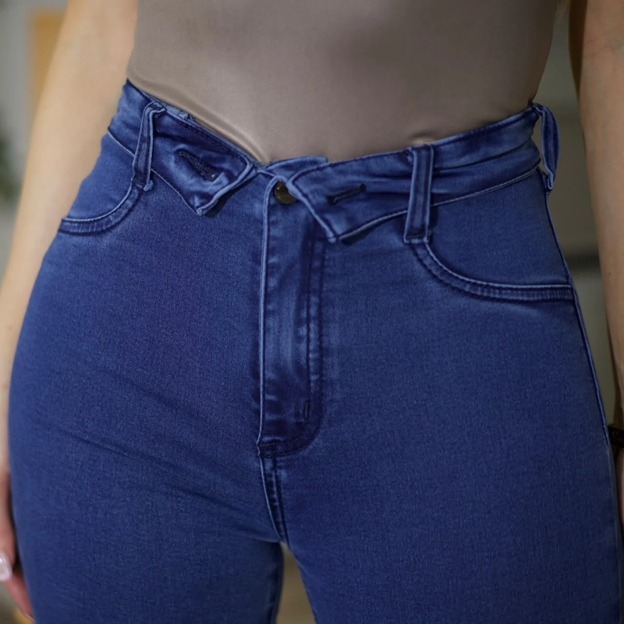 Jeans Pretina Doblada Blue Intermedio - Vista 4