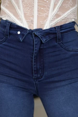Jeans Pretina Doblada Blue Focalizada - Vista 2